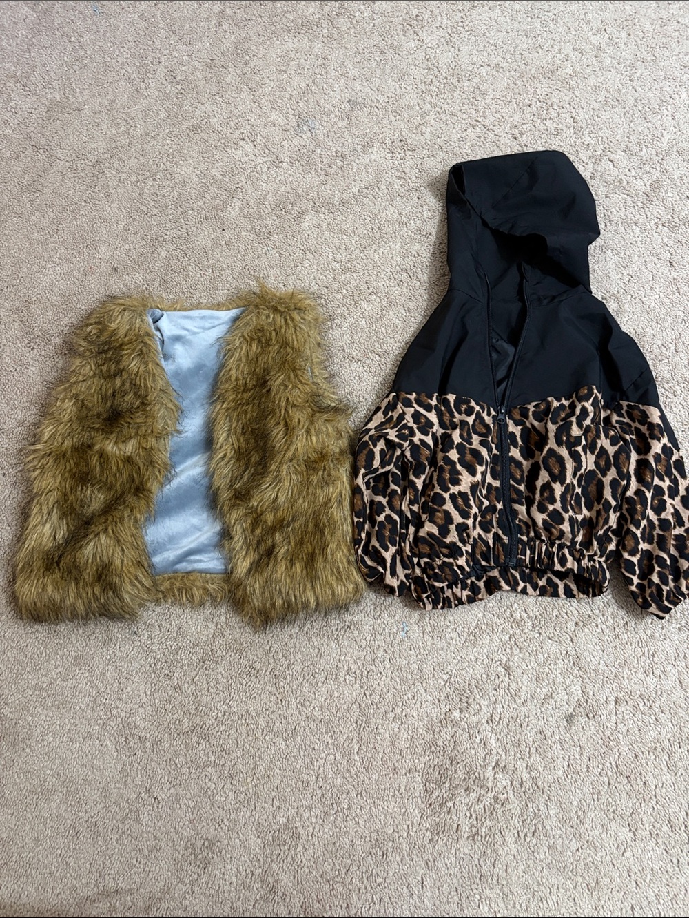 Faux Fur Vest in Olive Green - Kids Jacket & Coat